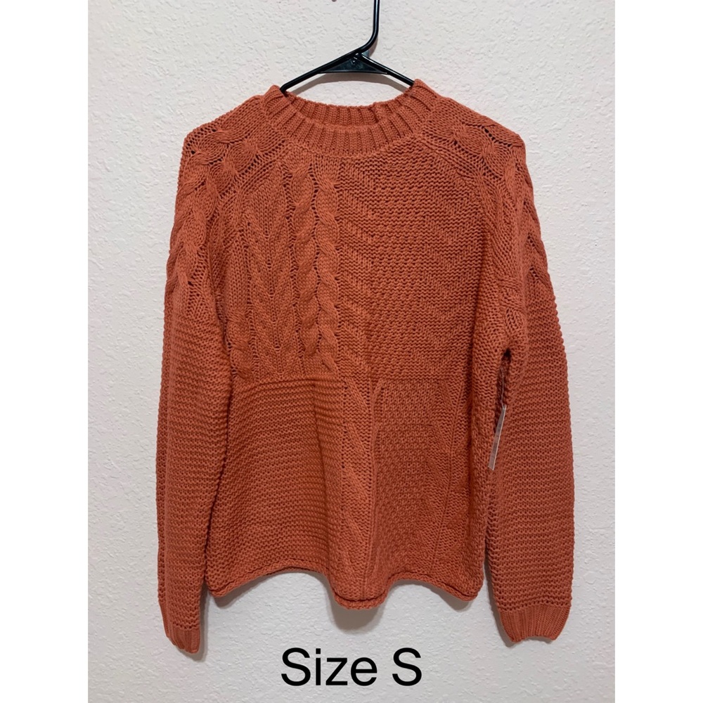 Time & Tru Mix Stitch Sweater